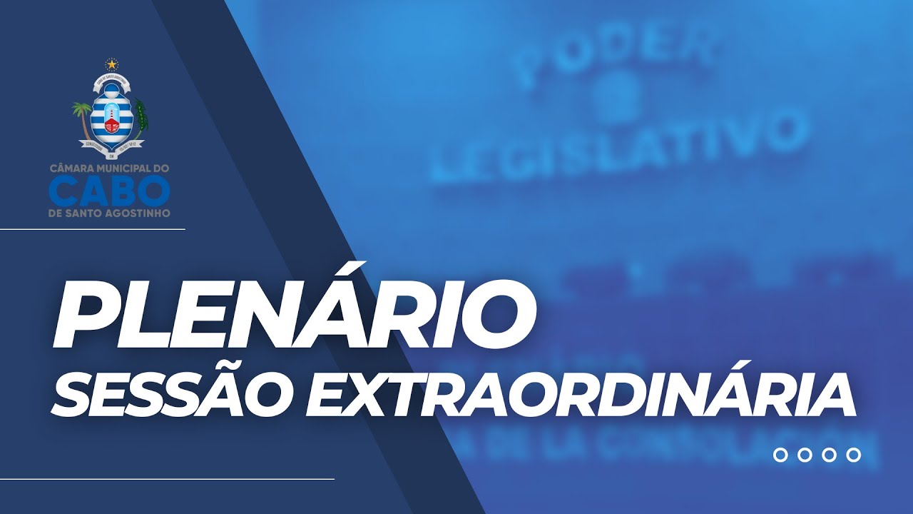 Câmara do Cabo: Sessão Extraordinária - 19/01/2026
