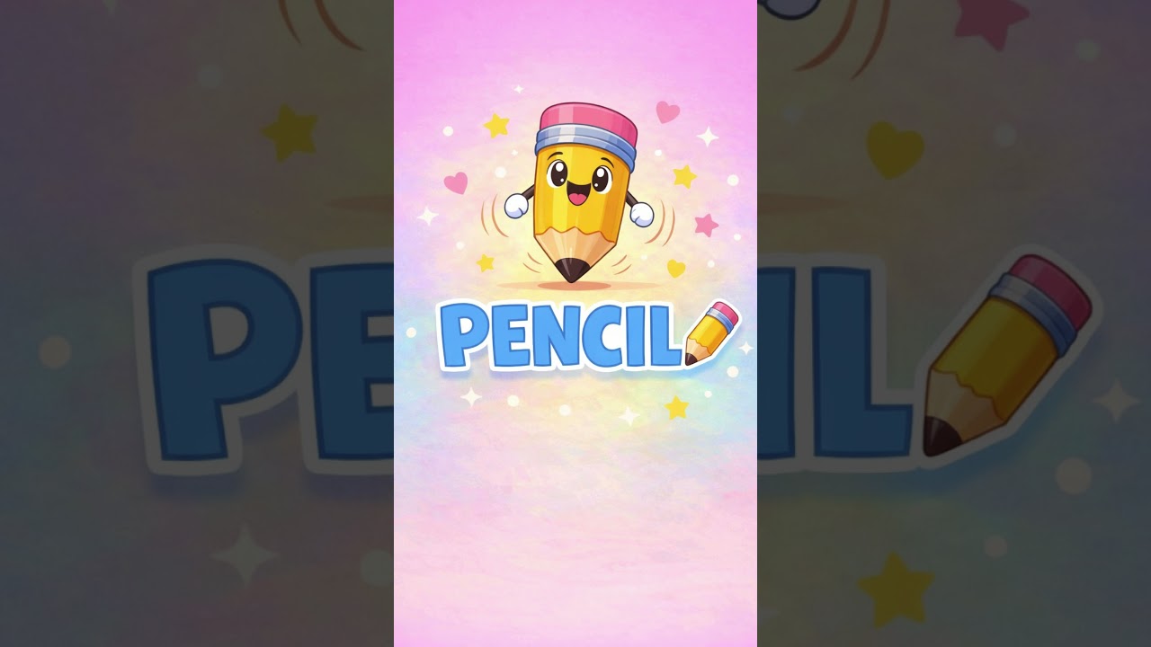 Name the Stationery ✏️🖊️🧽📒 | Fun Looping Learning Video for Toddlers | Kids Shorts  