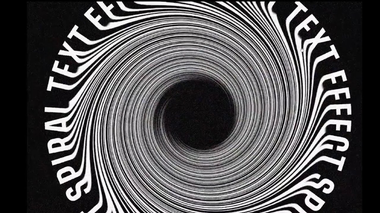 How to create a spiral text effect on Photoshop