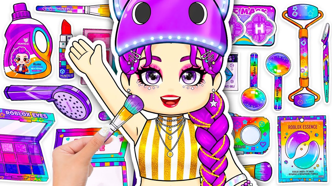 🎀Oddly Satisfying ASMR🎀KPOP DEMON HUNTERS Rumi Kid Roblox Skincare + Makeup💐Blind Bag Unboxing [4K]
