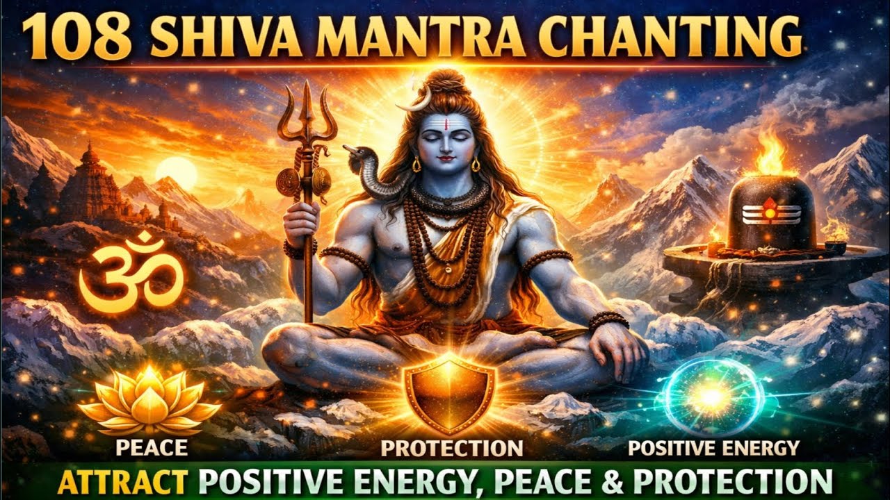 🔱108 Shiva Mantra Chanting 🕉️ Attract Positive Energy, Peace & Protection