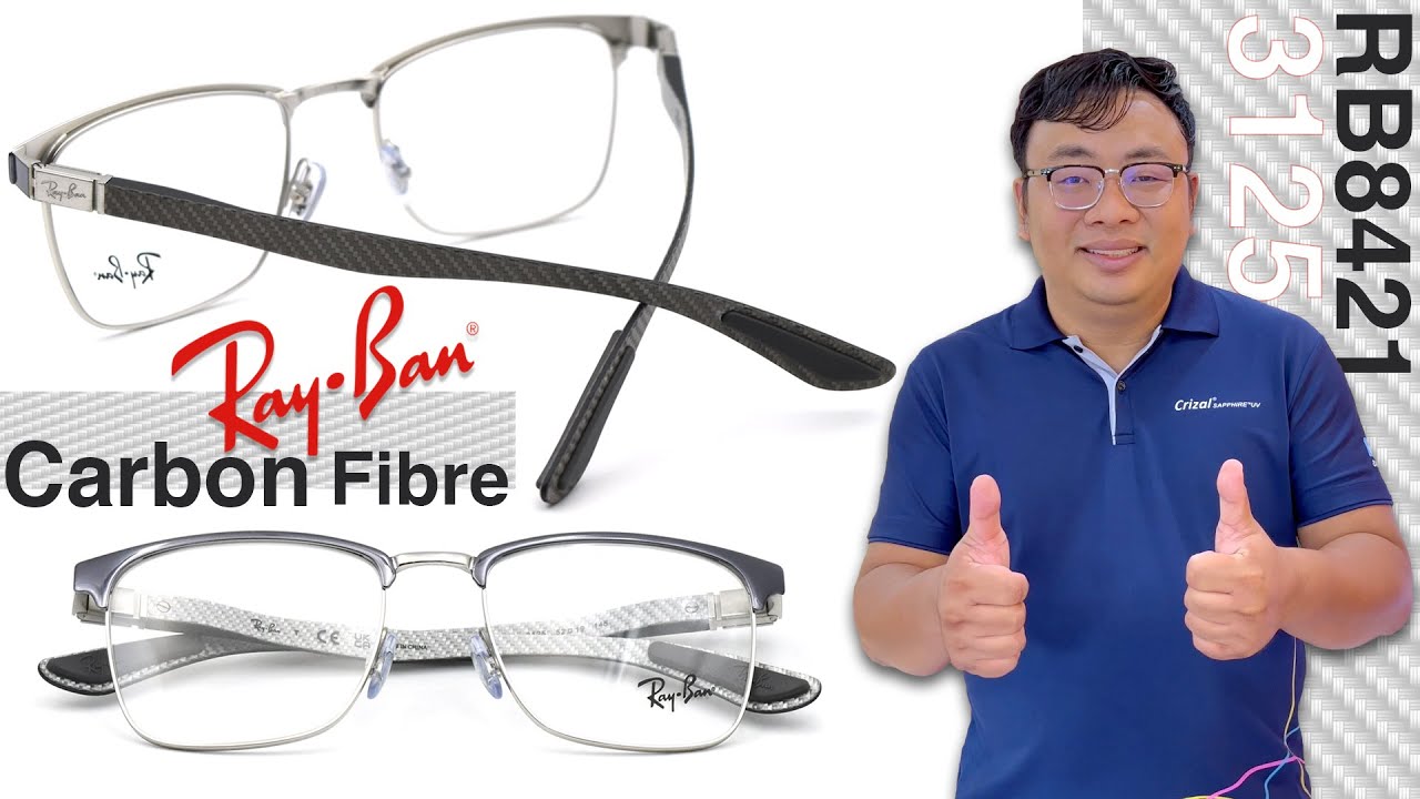 Gọng kính Ray-Ban Carbon RB8421 3125, chất liệu quyết định giá trị thời trang và chất lượng !