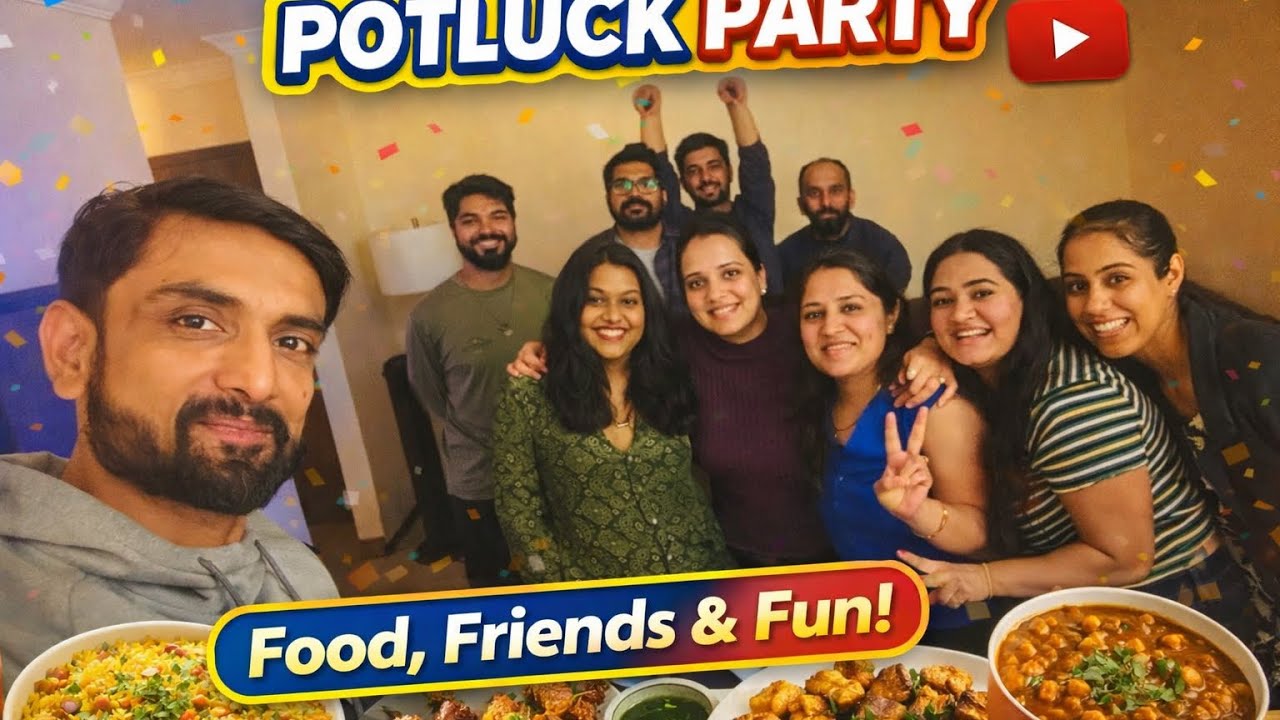 Humne ki potluck party 😍😍😍😍🤫