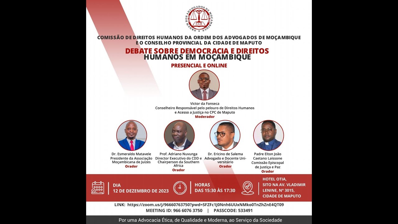 Debate sobre Democracia e Direitos Humanos em Moçambique