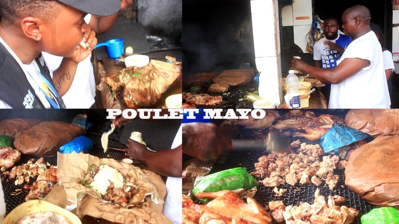 STREET FOOD IN BANDAL KINSHASA. NGANDA POULET MAYO | Yabiso Podcast #foryou #food #africa #banakin 