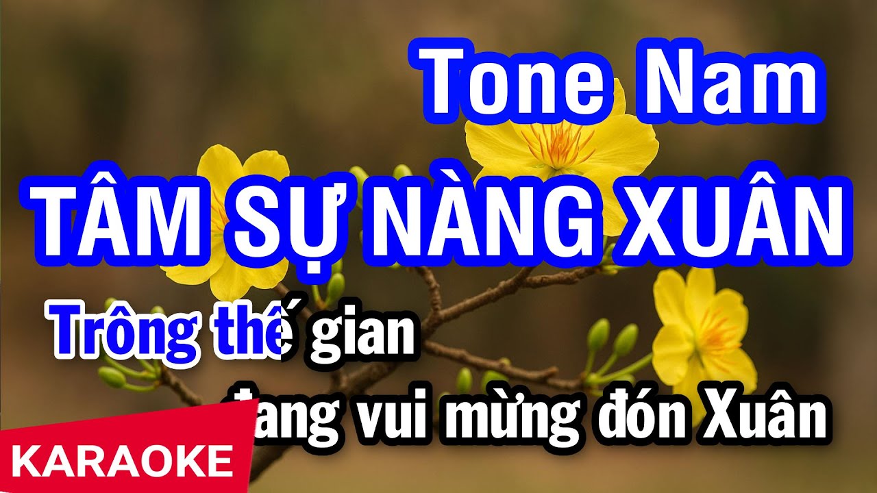 Karaoke Tâm Sự Nàng Xuân Tone Nam (2026) | Nhan KTV