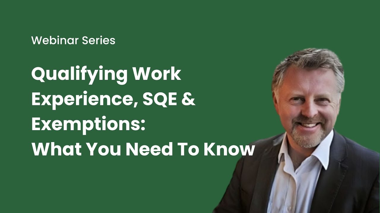 Webinar 26.9.24: QWE, SQE and Exemptions: What You Need To Know