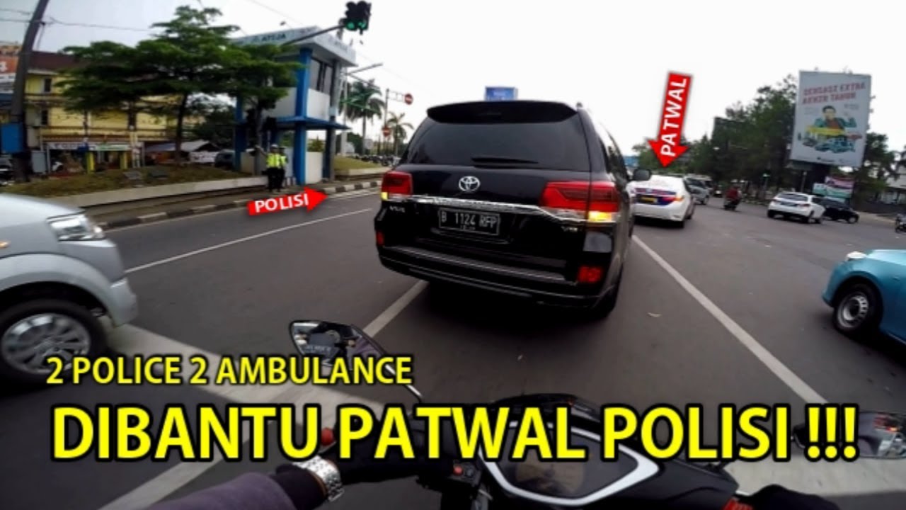 DIBANTU PATWAL POLISI 2 AMBULANCE SEKALIGUS | ESCORTING EMERGENCY AMBULANCE #19
