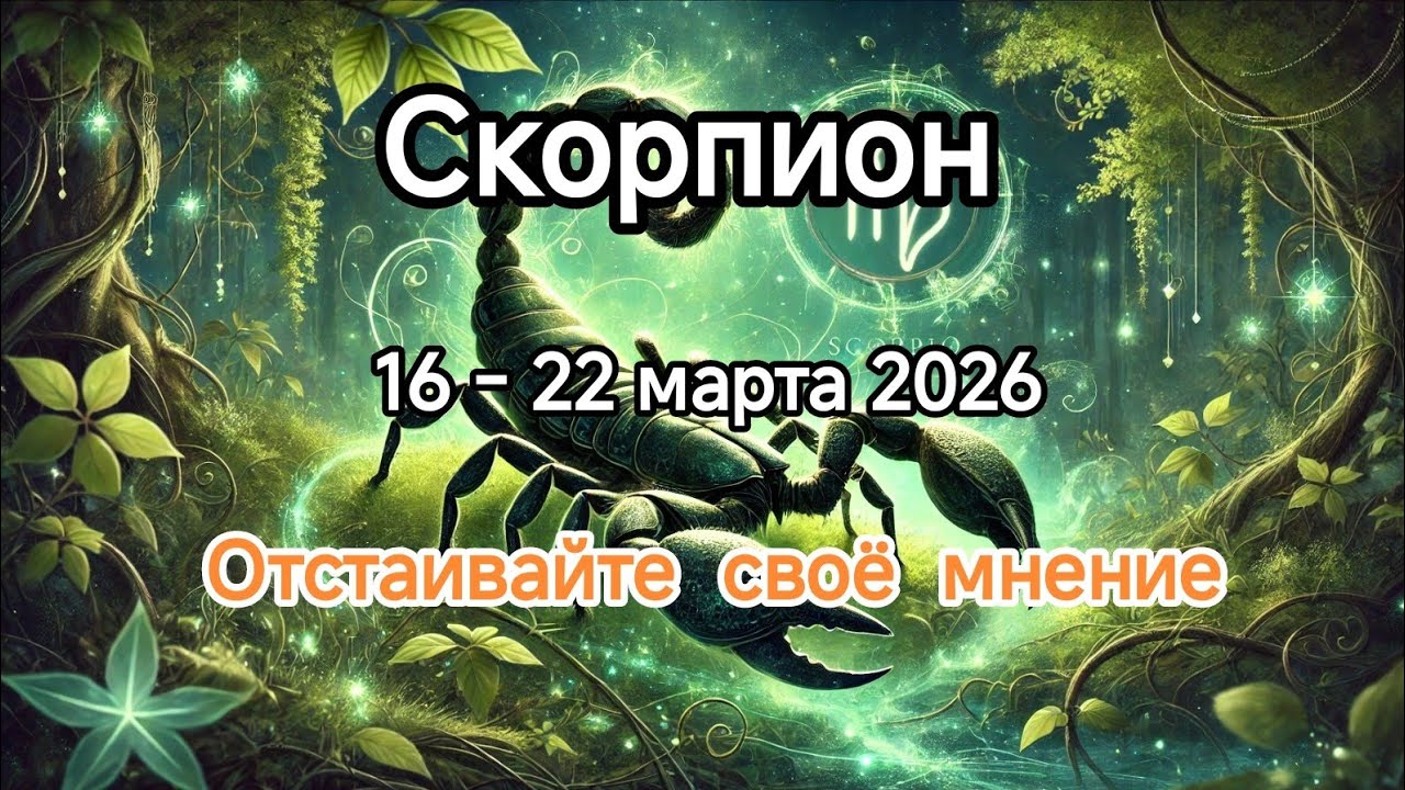 СКОРПИОН ✨16 - 22 марта 2026✨Тароскоп ✨