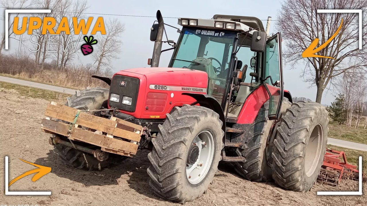 Siew Burak&oacute;w i uprawa 2021 w woj. ł&oacute;dzikm  Massey Ferguson 6280 /AgroMasz/ursus /kleine
