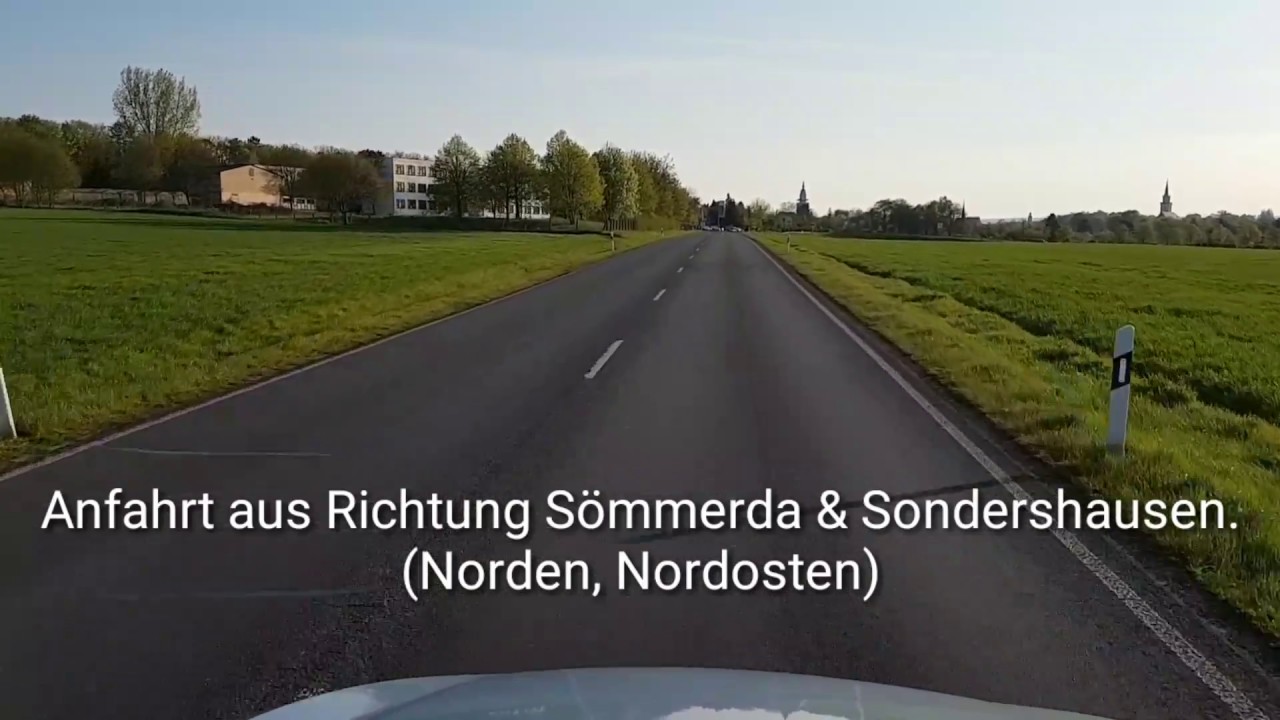 Anfahrt Bad Langensalza aus Richtung Sömmerda & Sondershausen