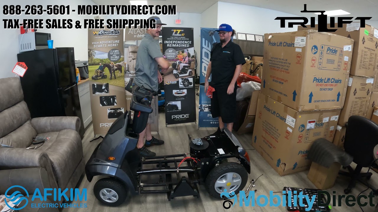 👨‍🔧Установка кронштейна Tri-Lift HD на Afiscooter S4 от Afikim
