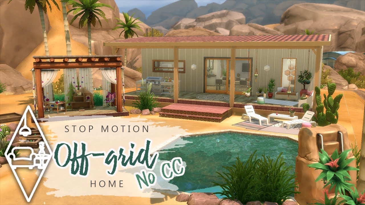 OFF-GRID HOME | No CC | The Sims 4 | Stop Motion Build