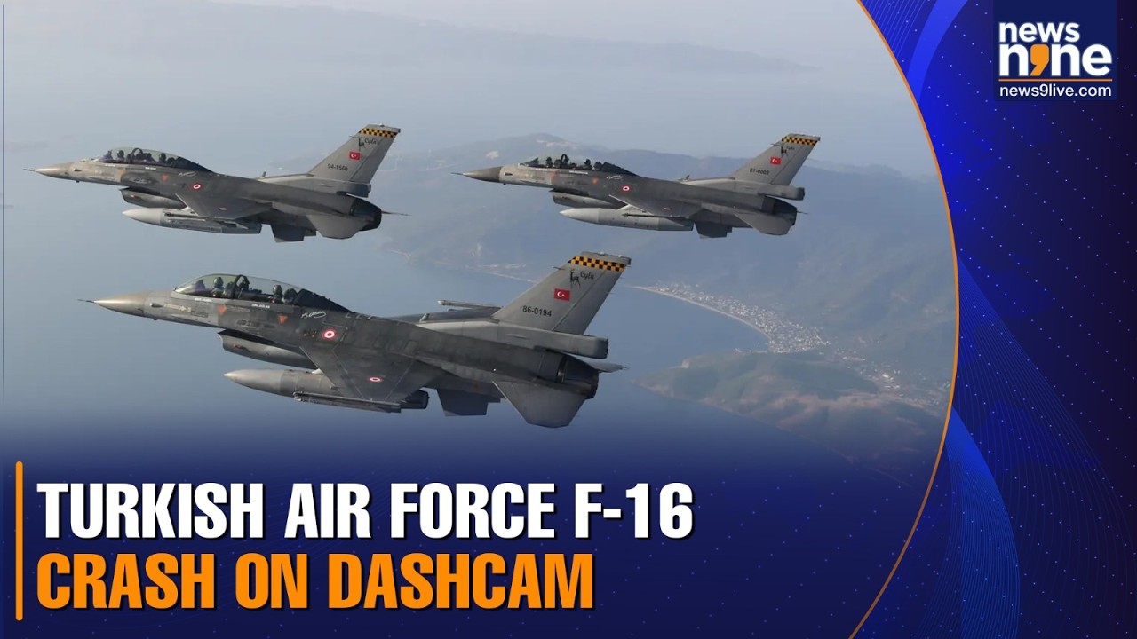 Moment Turkish Air Force F-16 crashed in Balikesir caught on dashcam | WATCH