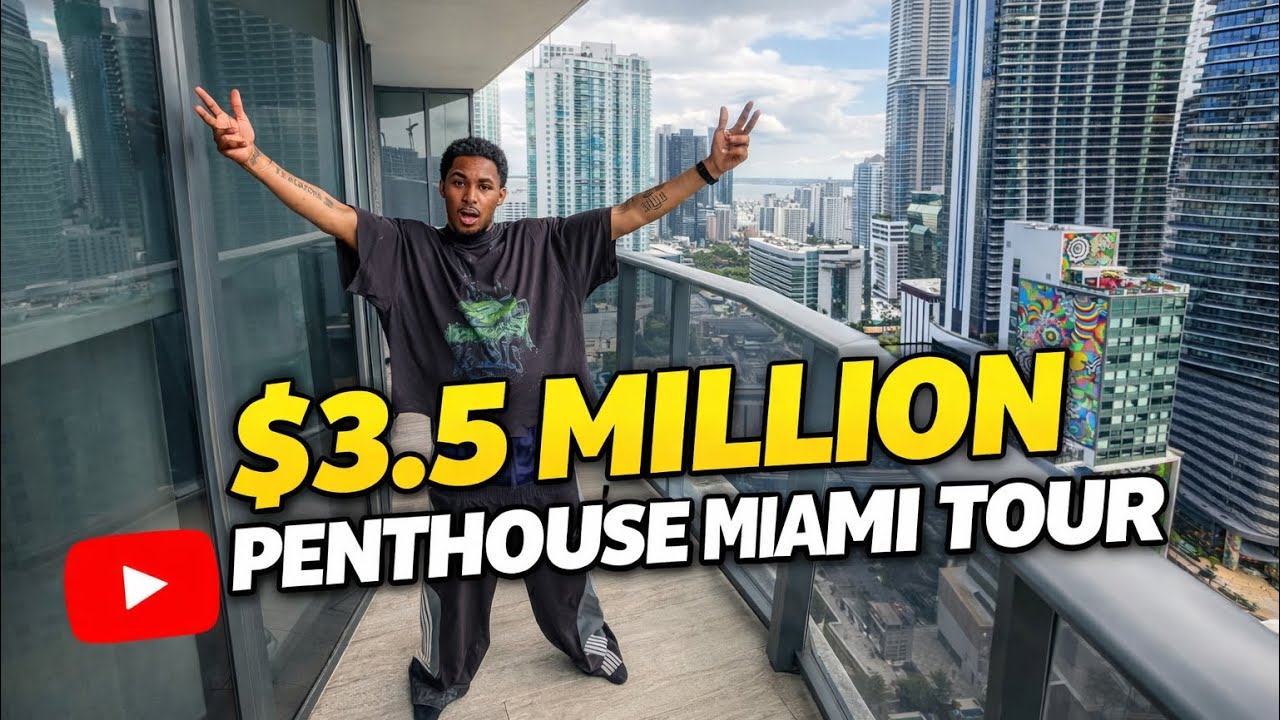 MY NEW $3.5 MILLION MIAMI PENTHOUSE TOUR!! 