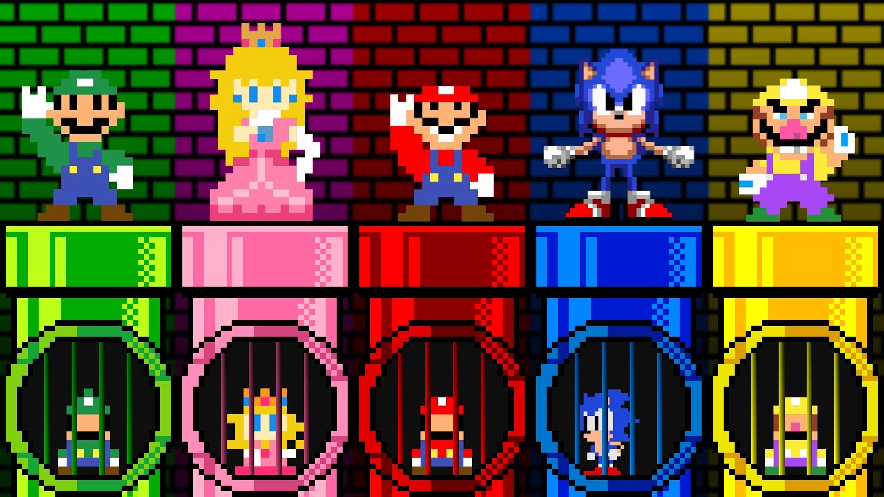 Super Mario Bros. Don't Choose the WRONG PIPES with All Baby Characters