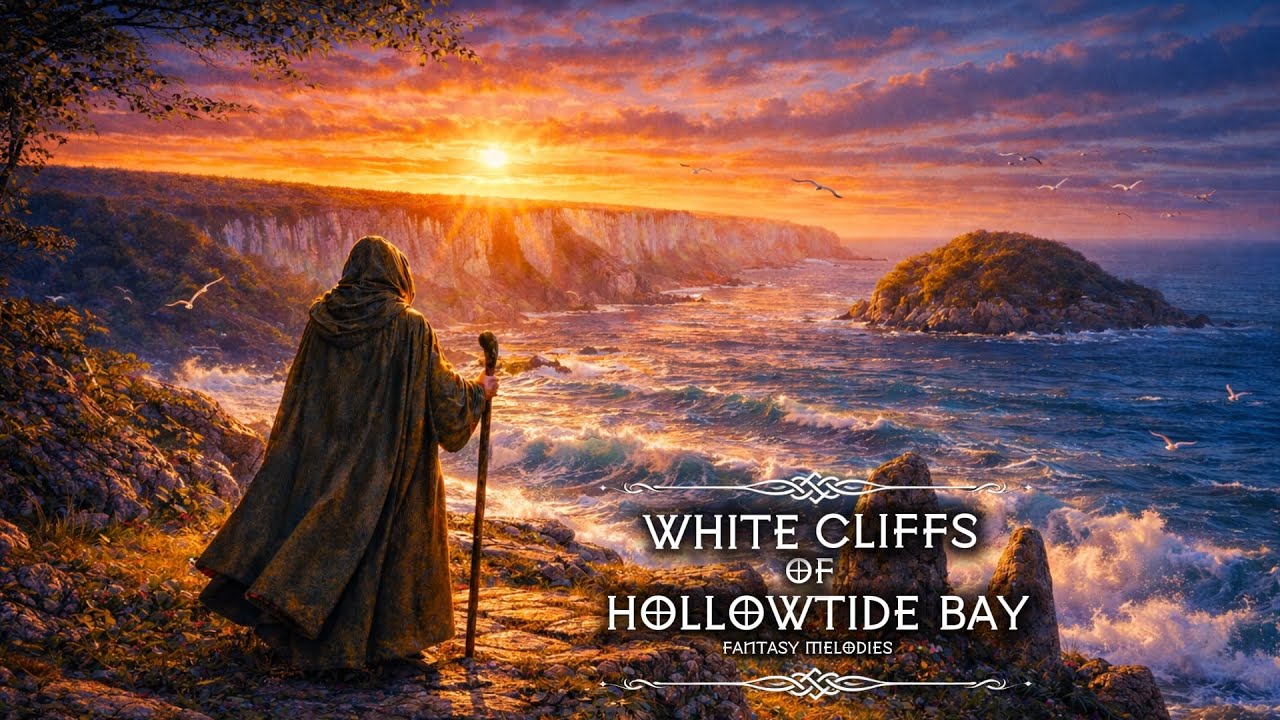 White Cliffs of Hollowtide  Bay | Fantasy Celtic Ambience | Relaxing Study Music [No Ads]