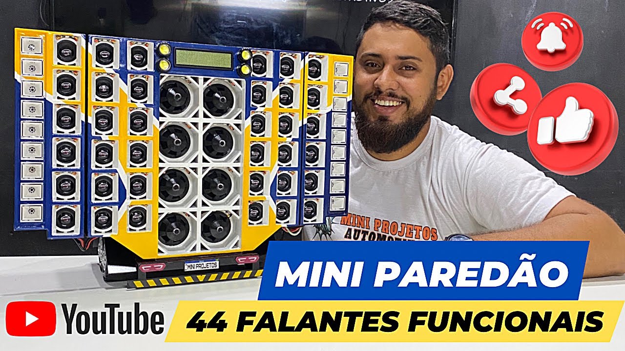 Mini paredão com mais falantes já fabricado aqui do canal
