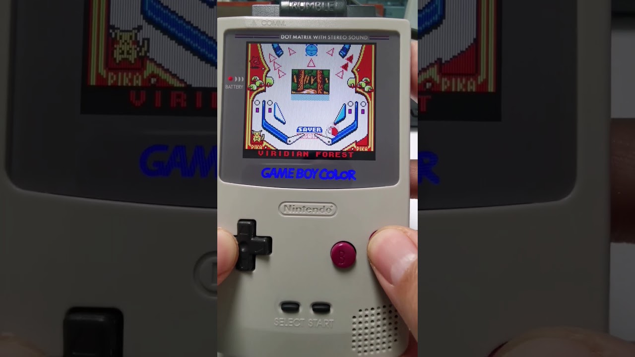 Pokémon Pinball on Gameboy Color 