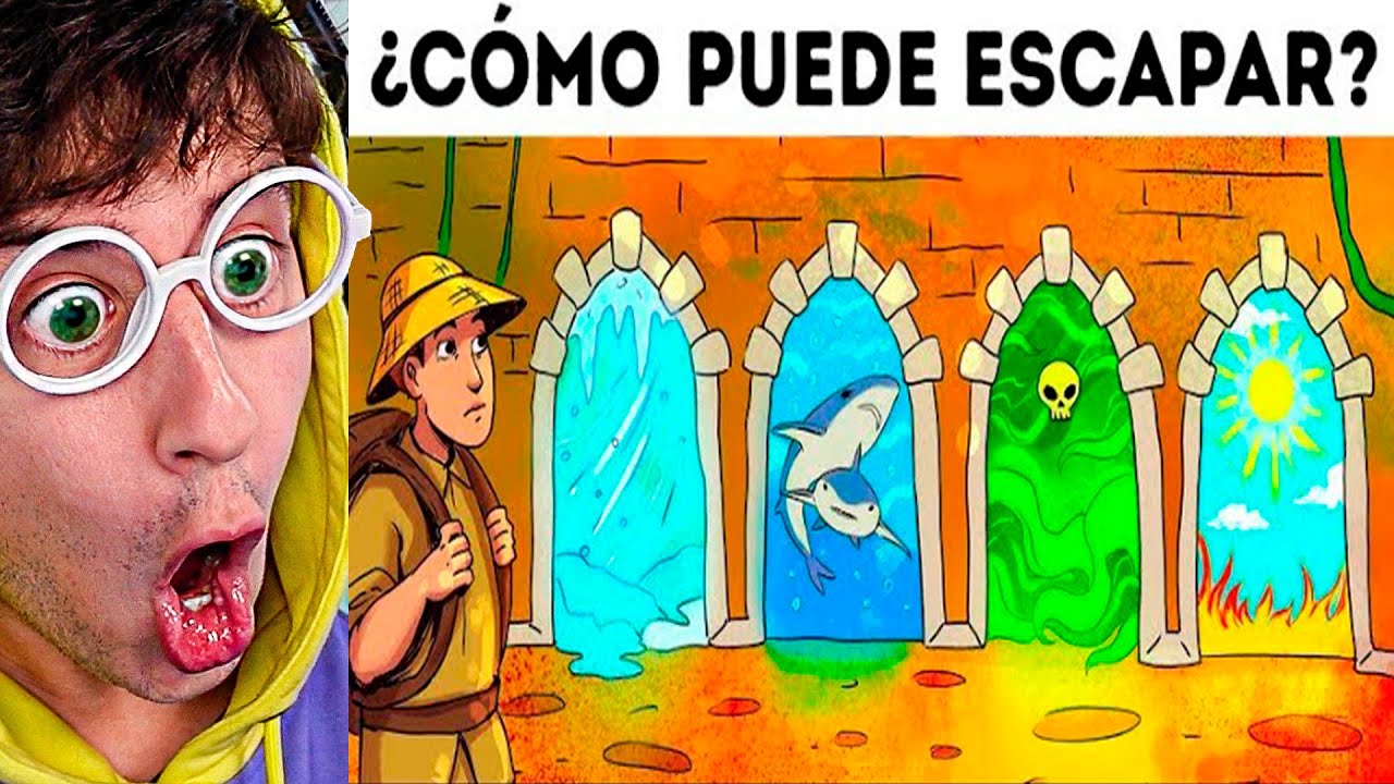 ACERTIJOS que SÓLO EL 2% RESUELVE!! ¿Puedes solucionarlos todos? MUY DIFÍCIL - tekendo reacciona