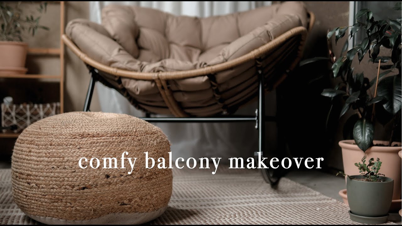 How I Turned My Balcony Into a Comfy and Functional Space | DIY Decor, Plant Repotting, Warm Tones