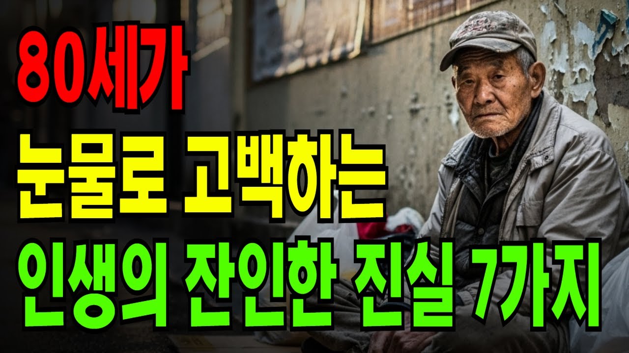 80세 할아버지가 눈물로 고백한 인생의 잔인한 진실 7가지