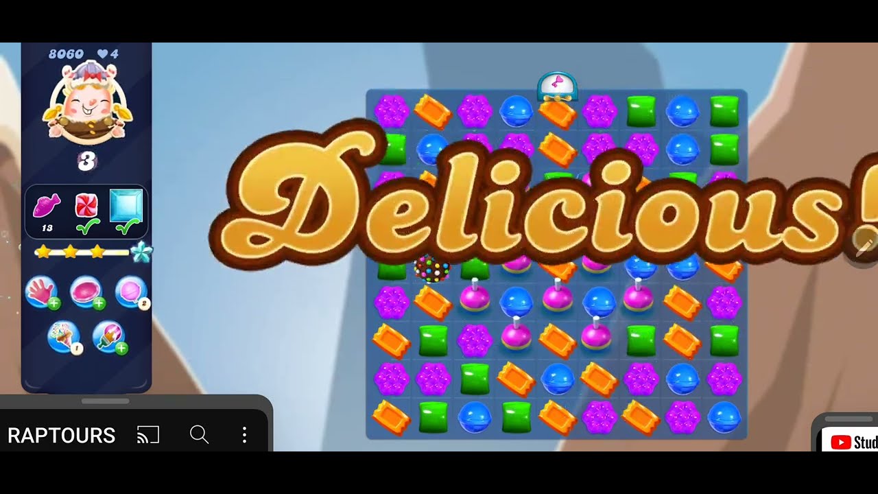 Candy Crush Saga Level 8060 NIGHTMARISHLY HARD Combolicious! Sugar Stars!
