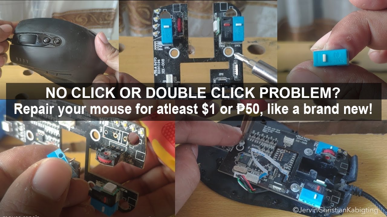 (DIY) Fix/repair faulty Mouse click | How to replace mouse button or clicker or switches