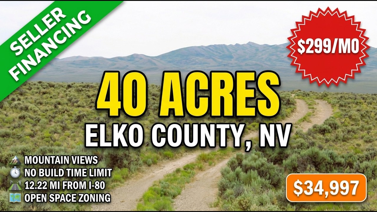 40 Acres Land For Sale Elko County, NV 🌄 Mountain Views | Seller Financing | Off-Grid Freedom 25007