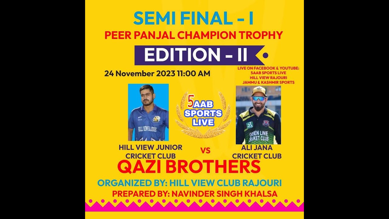 1ST SEMI FINAL || 24NOV || PPCT EDITION 2 || RAJOURI (J&K) || 5aab Sports Live