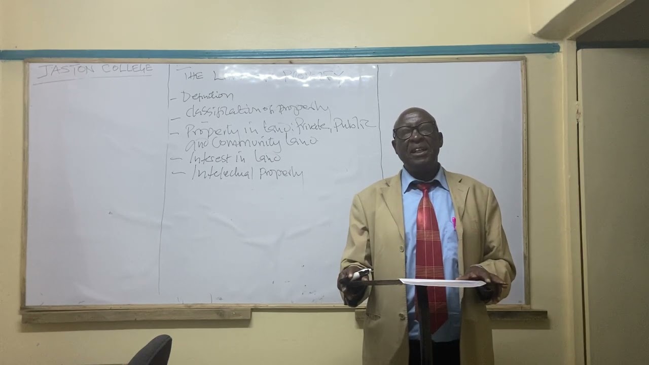 THE LAW OF PROPERTY | COMMERCIAL LAW | KASNEB | ATD 1| LEC. BONAVENTURE | JASTON COLLEGE