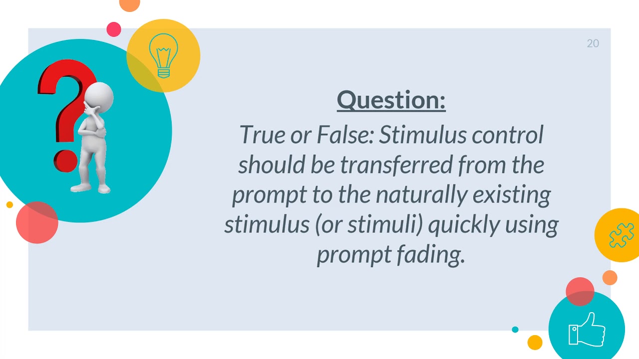 Stimulus Control Transfer Procedures C 8 & C 9