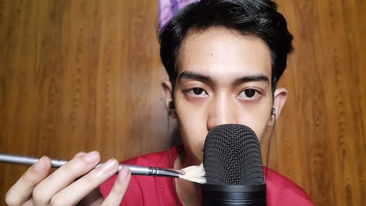 ASMR mouth sound and brushing your ears
