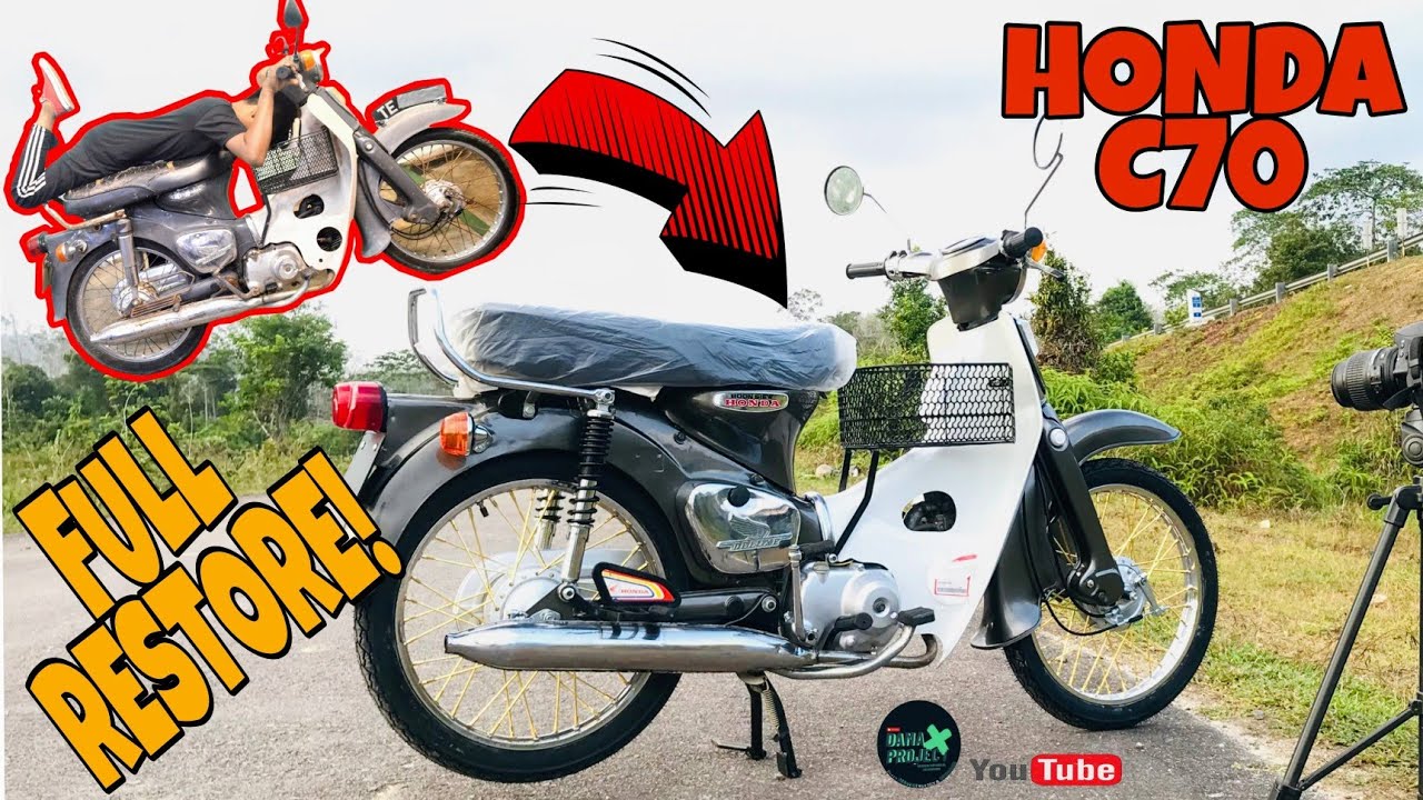 Full Restoration of Honda C70 (1975) - Time Lapse | Motorcycle Restoration - Classic - (CUB)