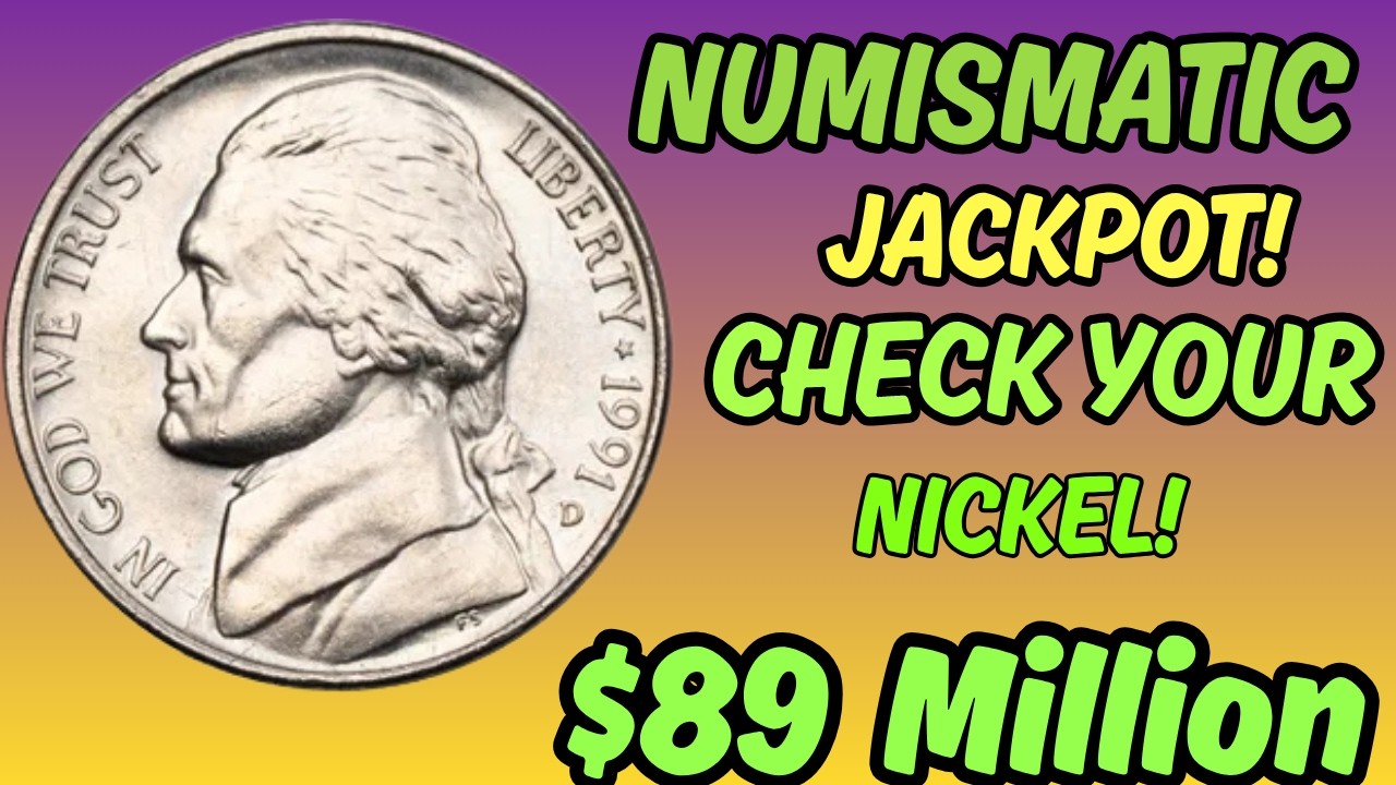 Shocking 1991-D Jefferson Nickel Die Cap Rotation Error PCGS Certified Worth a Fortune!
