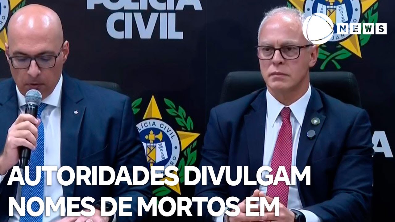 Autoridades divulgam nomes de suspeitos mortos em megaoperação nos Complexos do Alemão e da Penha