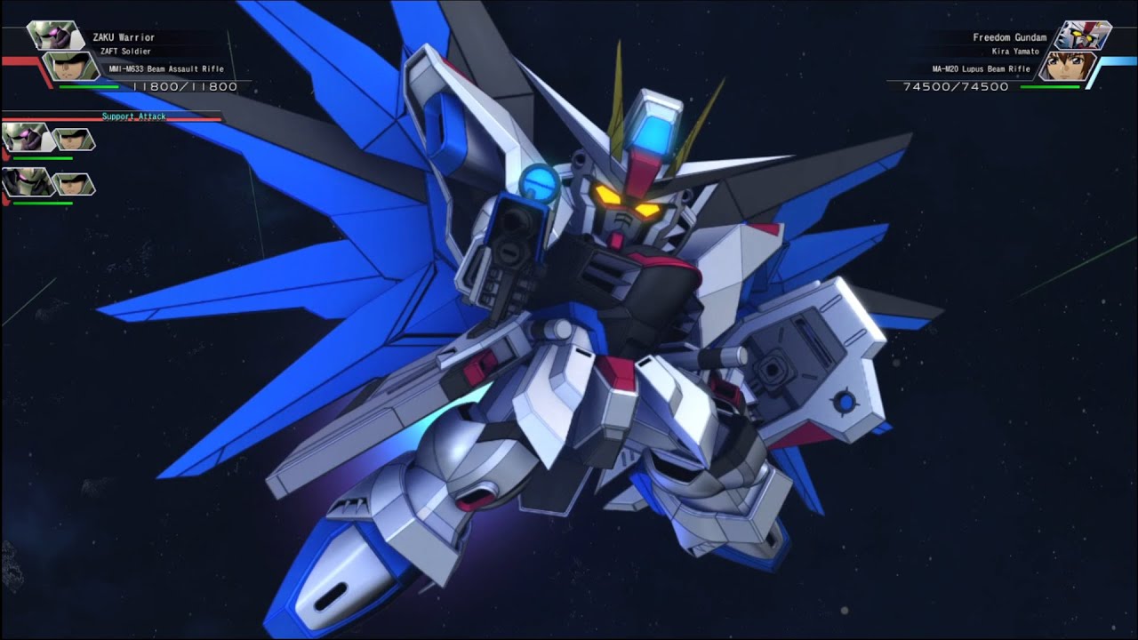 Semua Serangan Freedom Gundam (Kira Yamato) - SD Gundam G Generation Cross rays