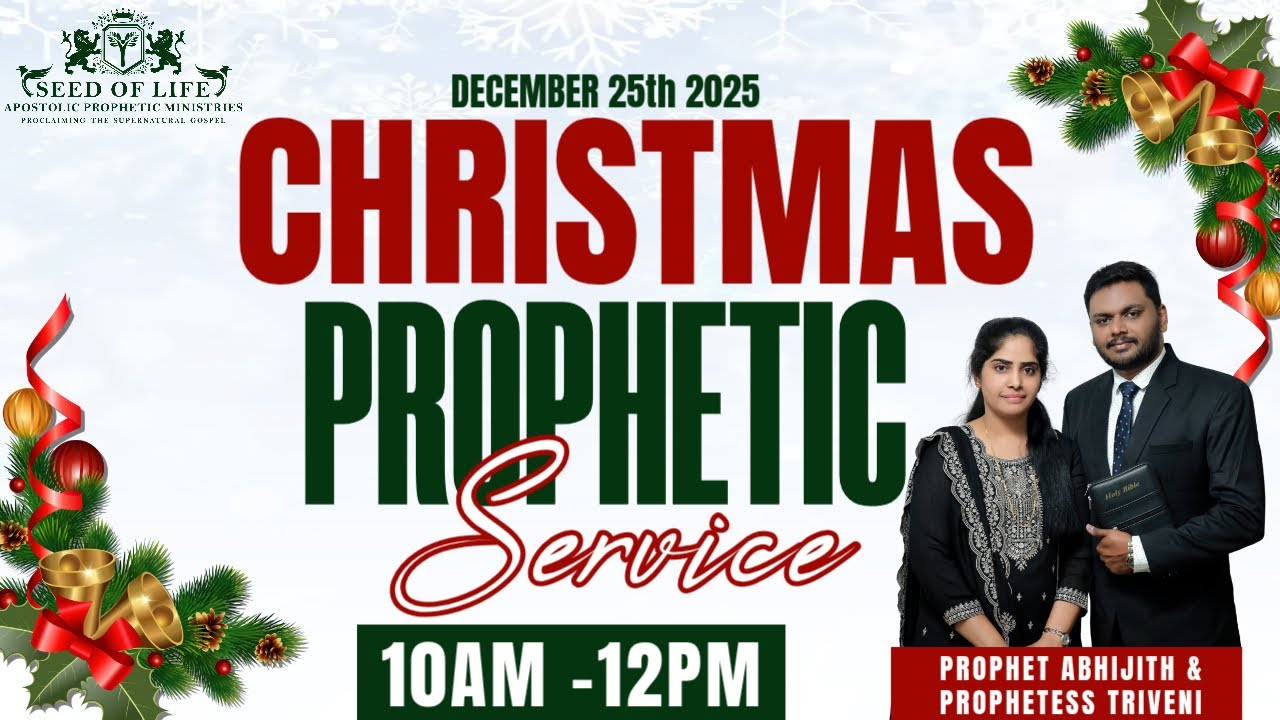 🎄✨ CHRISTMAS PROPHETIC SERVICE✨🎄
| Prophet Abhijith | Prophetess Triveni