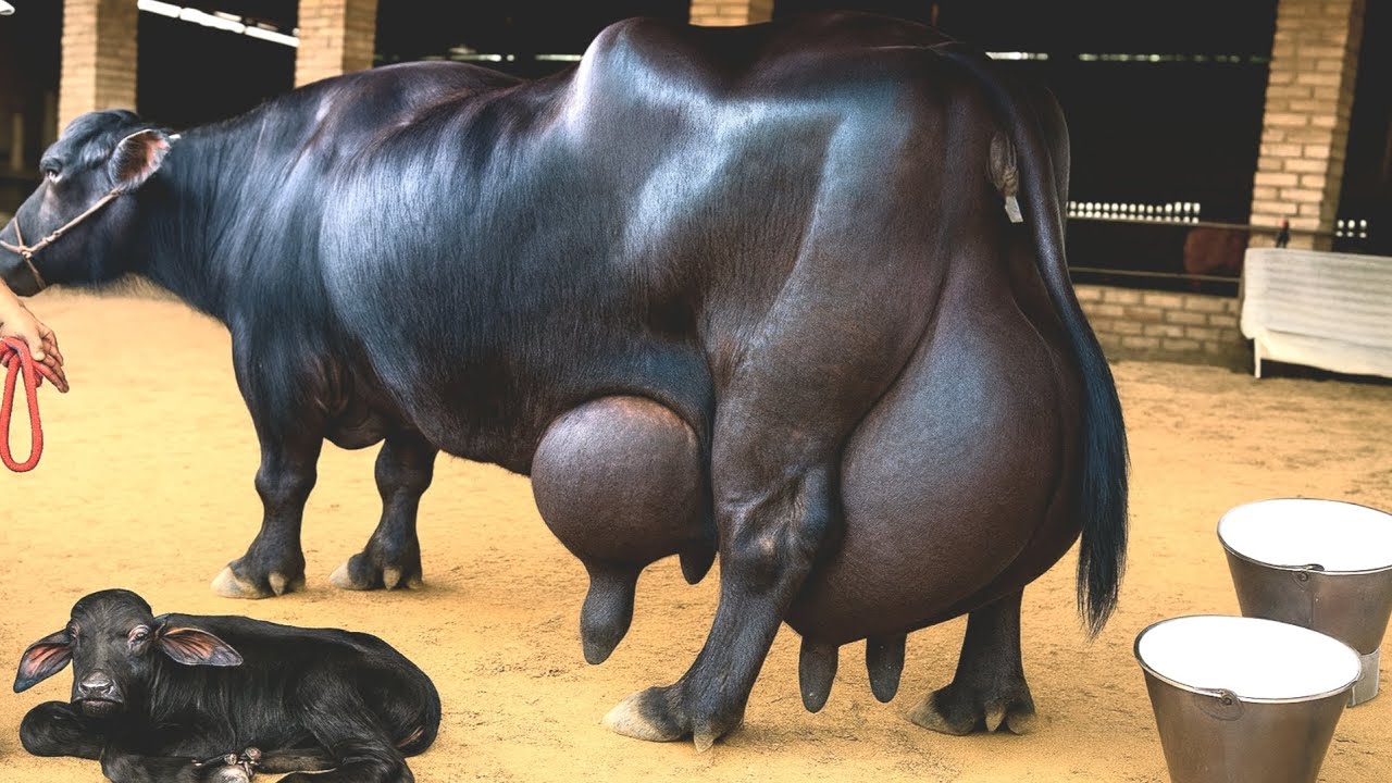 भारत की सबसे ज्यादा दूध देने वाली भैंस | World Biggest Udder Buffalo | Murrah Buffalo
