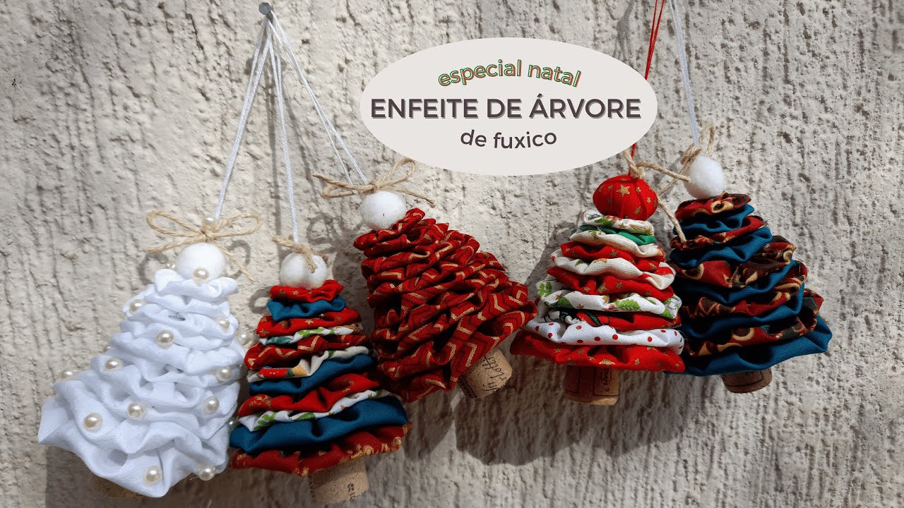 Mini Árvore de Natal Feita de Fuxicos : Faça e Venda.