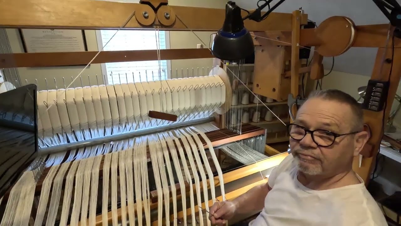 Started threading up weaving loom