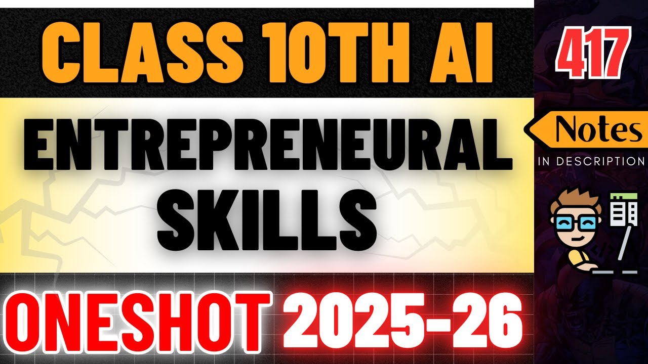 Entrepreneurial Skills | Class 10 AI 417 | Employability Skills Unit 4 | One Shot | 2025-26 | BOARDS