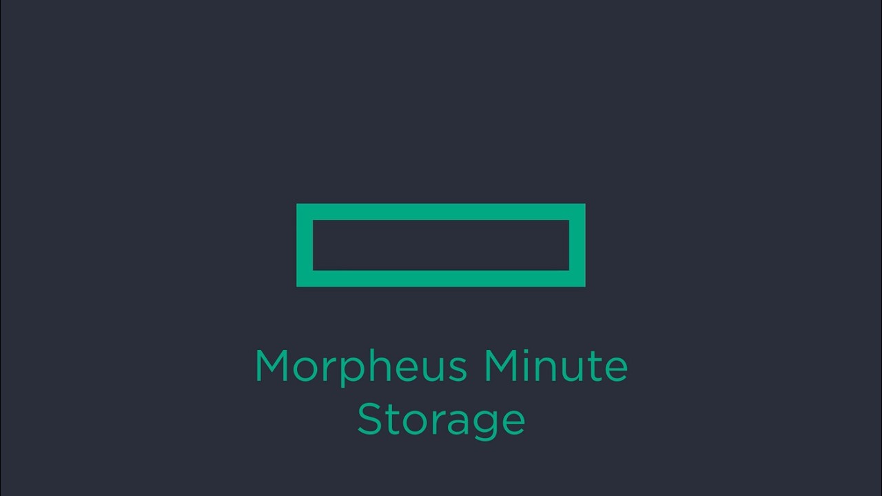 HPE Morpheus Minute: Storage