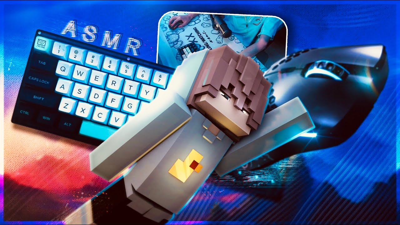 Thocky Keyboard + Mouse ASMR Sounds (Handcam) | 3FMC Bedwars *240FPS*