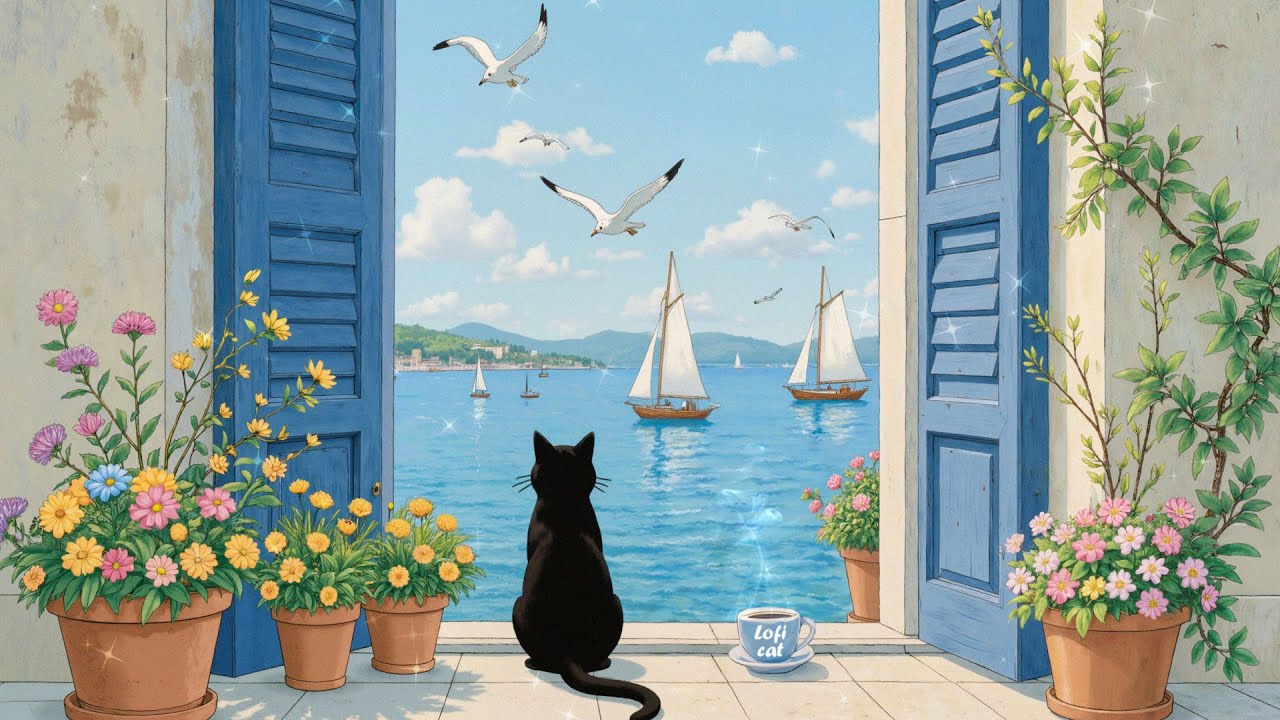 Dreamy Ocean 🐳 Lofi Summer 🌊 Lo-fi beats for work/study / cat lofi