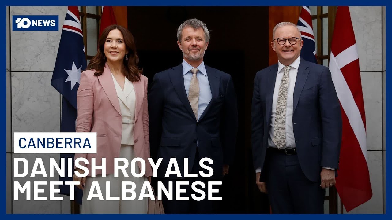 Король и королева Дании Фредерик встретились с Энтони Альбанезе во время визита в Канберру | 10 News