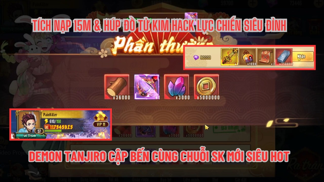 KHẾ ƯỚC DIỆT QUỶ #12 - Húp tích nạp 15m húp đồ tử kim - DEMON TANJIRO cập bến & Update mới siêu ngon