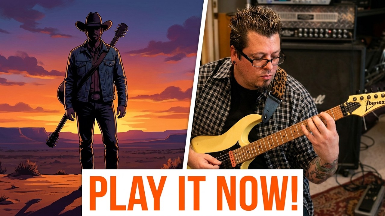 Tesla Modern Day Cowboy Guitar Lesson + Tutorial