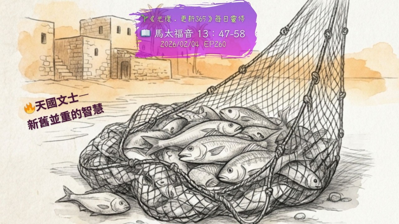 對信仰感到「疲乏」？破解太熟悉帶來的冷淡，找回靈命更新的關鍵！ | 太 13:47-58 新舊並重的智慧【CC字幕】🌱《光復·更新365》每日靈修 EP260