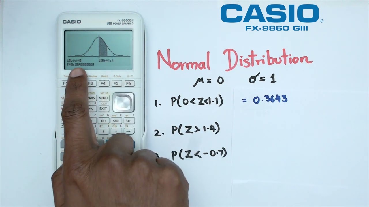 How to Find Probabilities for Normal Distribution on the Casio FX-9860 GIII Graphics Calculator